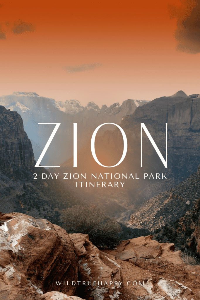 2 day zion national park itinerary